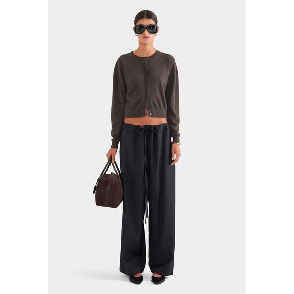 VENROY Black 100% Wool Paperbag Trouser Pants One Size NWT - Picture 2 of 12